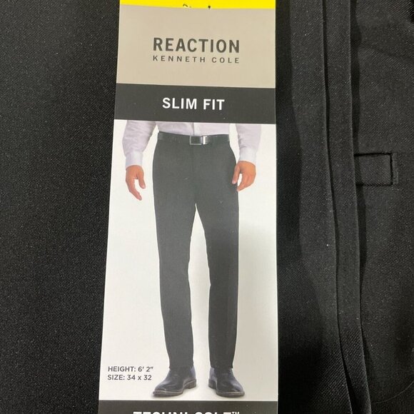 NEW Kenneth Cole Men's 32x30 Reaction Techni-Cole Performance Pant Slim H1344 - Picture 6 of 8